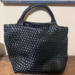 Woven Black Tote Bag